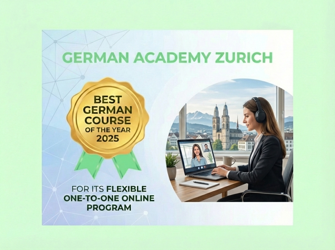 German Academy Zurich Named “Best German Course of the Year 2025” for Its Flexible One-to-One Online Program
