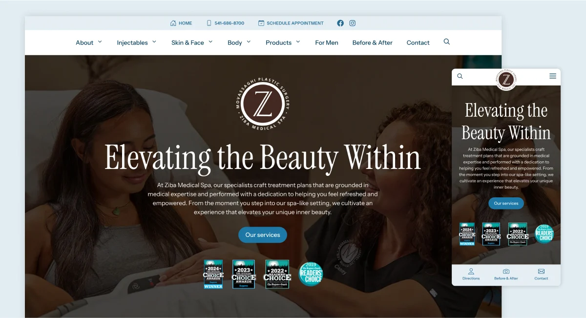 Award-winning physician led Eugene medical spa launches new website