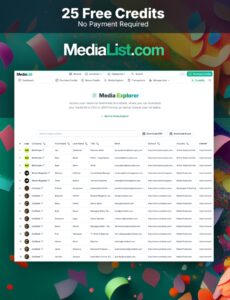 MediaList.com Offers Free, Targeted Media List Building With Verified Journalist Contacts