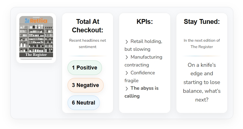 Retail Data Analytics: New Retlia Market Brief Warns Retail Is ”On a Knife’s Edge” Entering 2026