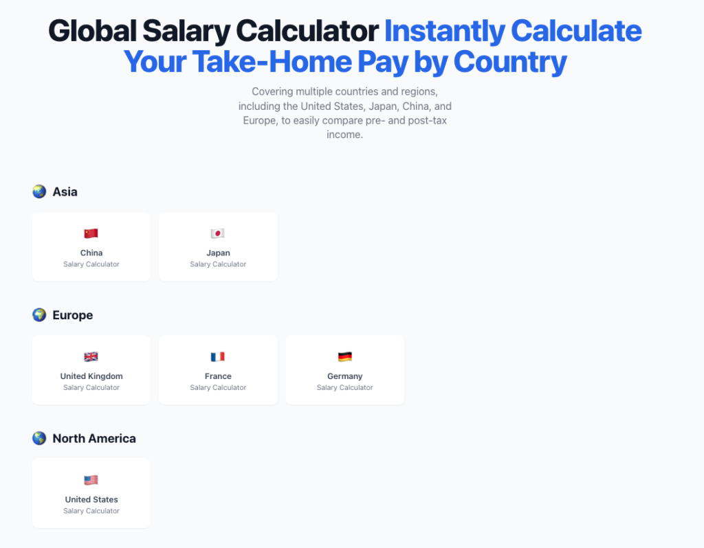 SalaryCalculator.ai Introduces AI-Based Tool to Help Users Understand Net Income Across Global Tax Systems